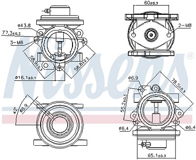 Nissens AGR-Ventil [Hersteller-Nr. 98294] für Audi, Seat, Skoda, VW von NISSENS