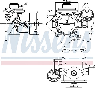 Nissens AGR-Ventil [Hersteller-Nr. 98297] für VW von NISSENS