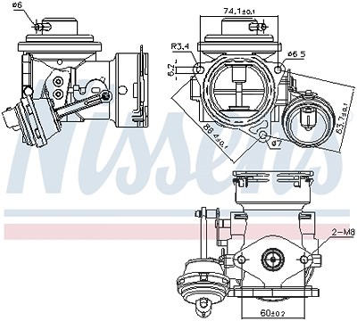 Nissens AGR-Ventil [Hersteller-Nr. 98299] für Seat, Skoda, VW von NISSENS