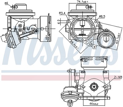 Nissens AGR-Ventil [Hersteller-Nr. 98300] für Seat, Skoda, VW von NISSENS