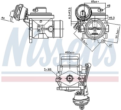 Nissens AGR-Ventil [Hersteller-Nr. 98302] für Audi, Seat, VW von NISSENS