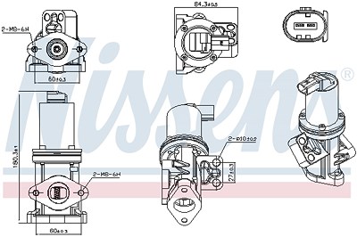 Nissens AGR-Ventil [Hersteller-Nr. 98308] für Hyundai, Kia von NISSENS