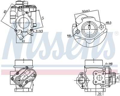Nissens AGR-Ventil [Hersteller-Nr. 98349] für Nissan, Opel, Renault von NISSENS