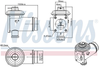 Nissens AGR-Ventil [Hersteller-Nr. 98352] für BMW von NISSENS