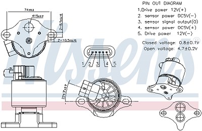 Nissens AGR-Ventil [Hersteller-Nr. 98361] für Opel von NISSENS