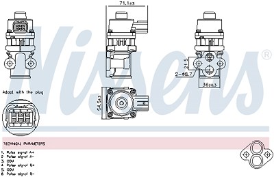 Nissens AGR-Ventil [Hersteller-Nr. 98368] für Mazda, Nissan, Opel, Suzuki, Vauxhall von NISSENS