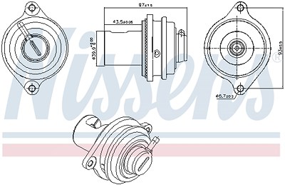 Nissens AGR-Ventil [Hersteller-Nr. 98411] für Mercedes-Benz, Smart von NISSENS