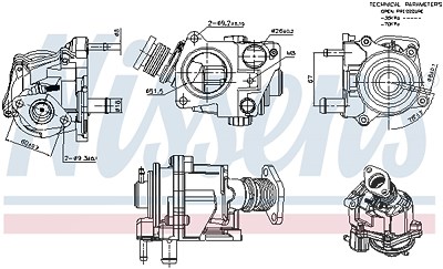 Nissens AGR-Ventil [Hersteller-Nr. 98424] für Citroën, Fiat, Iveco, Peugeot von NISSENS