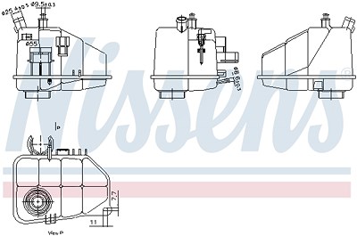 Nissens Ausgleichsbehälter, Kühlmittel [Hersteller-Nr. 996264] für Mercedes-Benz von NISSENS
