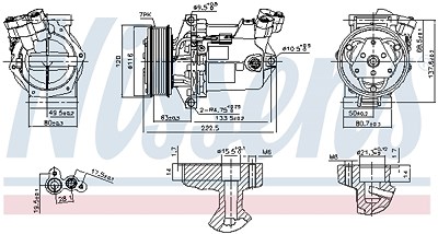 Nissens Kompressor, Klimaanlage [Hersteller-Nr. 890042] für Dacia, Nissan, Renault von NISSENS