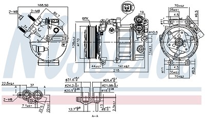 Nissens Kompressor, Klimaanlage [Hersteller-Nr. 890125] für Ford, Mazda, Volvo von NISSENS