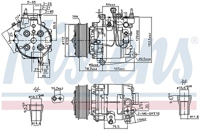 Nissens Kompressor, Klimaanlage [Hersteller-Nr. 890167] für Honda von NISSENS