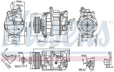 Nissens Kompressor, Klimaanlage [Hersteller-Nr. 890173] für VW von NISSENS