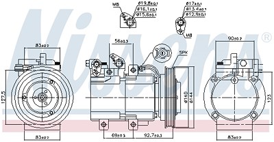 Nissens Kompressor, Klimaanlage [Hersteller-Nr. 890182] für Hyundai von NISSENS
