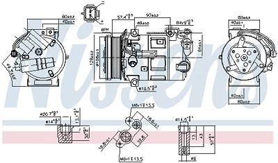 Nissens Kompressor, Klimaanlage [Hersteller-Nr. 890210] für Citroën, Ds, Peugeot, Renault von NISSENS
