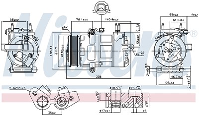 Nissens Kompressor, Klimaanlage [Hersteller-Nr. 890217] für Ford von NISSENS