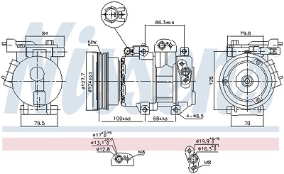 Nissens Kompressor, Klimaanlage [Hersteller-Nr. 890232] für Kia von NISSENS