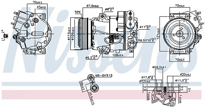 Nissens Kompressor, Klimaanlage [Hersteller-Nr. 890266] für Chevrolet, Opel von NISSENS