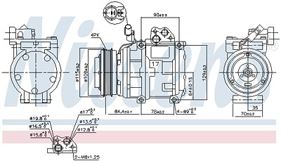 Nissens Kompressor, Klimaanlage [Hersteller-Nr. 890282] für Kia von NISSENS