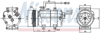 Nissens Kompressor, Klimaanlage [Hersteller-Nr. 89029] für Audi, VW von NISSENS
