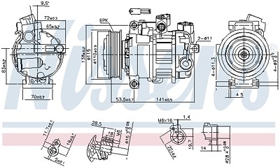 Nissens Kompressor, Klimaanlage [Hersteller-Nr. 890302] für BMW von NISSENS