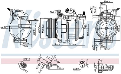 Nissens Kompressor, Klimaanlage [Hersteller-Nr. 890419] für Ford von NISSENS