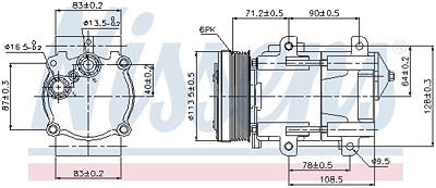 Nissens Kompressor, Klimaanlage [Hersteller-Nr. 89046] für Ford von NISSENS