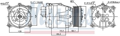 Nissens Kompressor, Klimaanlage [Hersteller-Nr. 89048] für Seat, VW von NISSENS