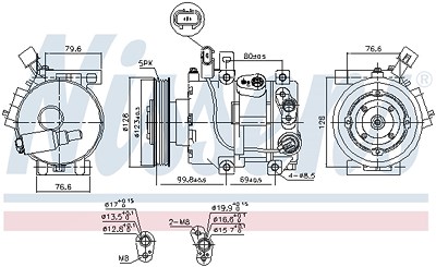Nissens Kompressor, Klimaanlage [Hersteller-Nr. 890562] für Hyundai von NISSENS