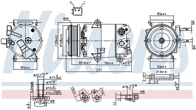 Nissens Kompressor, Klimaanlage [Hersteller-Nr. 890588] für Ford von NISSENS