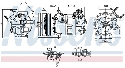 Nissens Kompressor, Klimaanlage [Hersteller-Nr. 890594] für Volvo von NISSENS