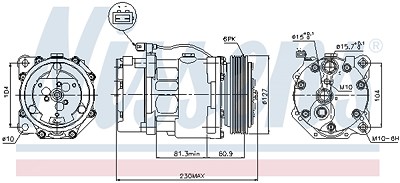 Nissens Kompressor, Klimaanlage [Hersteller-Nr. 89061] für VW von NISSENS