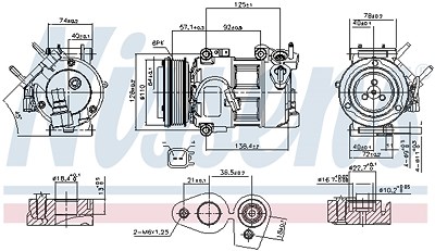 Nissens Kompressor, Klimaanlage [Hersteller-Nr. 890693] für Ford von NISSENS