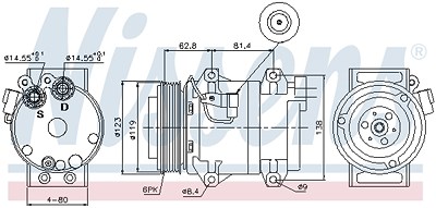 Nissens Kompressor, Klimaanlage [Hersteller-Nr. 89070] für Volvo von NISSENS
