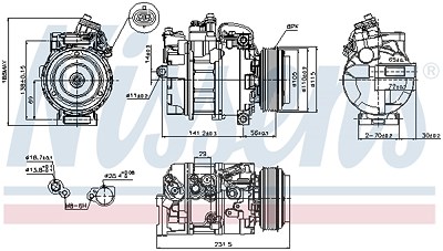 Nissens Kompressor, Klimaanlage [Hersteller-Nr. 89075] für Opel von NISSENS