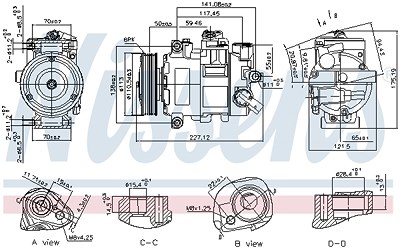 Nissens Kompressor, Klimaanlage [Hersteller-Nr. 890757] für Audi, Porsche von NISSENS