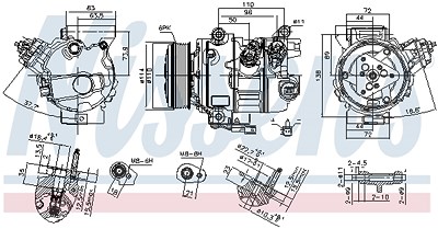 Nissens Kompressor, Klimaanlage [Hersteller-Nr. 890791] für Ford von NISSENS