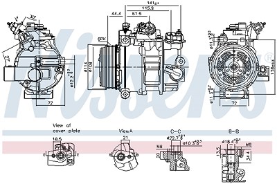 Nissens Kompressor, Klimaanlage [Hersteller-Nr. 890793] für Ford von NISSENS