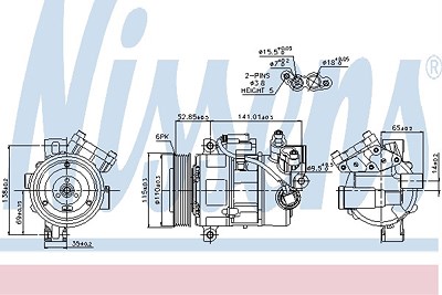 Nissens Kompressor, Klimaanlage [Hersteller-Nr. 89086] für BMW von NISSENS