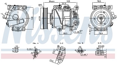 Nissens Kompressor, Klimaanlage [Hersteller-Nr. 890896] für Hyundai, Kia von NISSENS