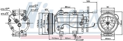 Nissens Kompressor, Klimaanlage [Hersteller-Nr. 89101] für Audi von NISSENS