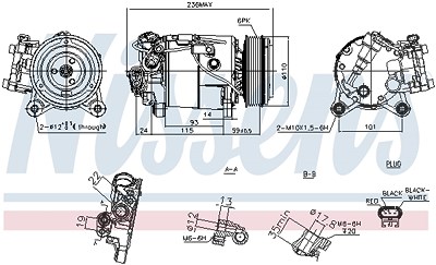Nissens Kompressor, Klimaanlage [Hersteller-Nr. 891019] für BMW, Mini von NISSENS