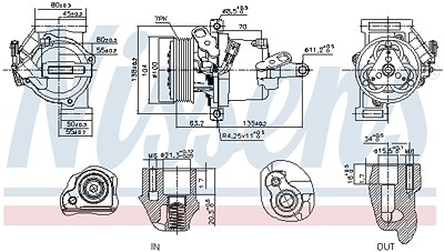 Nissens Kompressor, Klimaanlage [Hersteller-Nr. 891074] für Renault, Smart von NISSENS