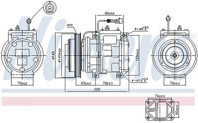 Nissens Kompressor, Klimaanlage [Hersteller-Nr. 89119] für Toyota von NISSENS