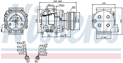 Nissens Kompressor, Klimaanlage [Hersteller-Nr. 89229] für Mazda von NISSENS