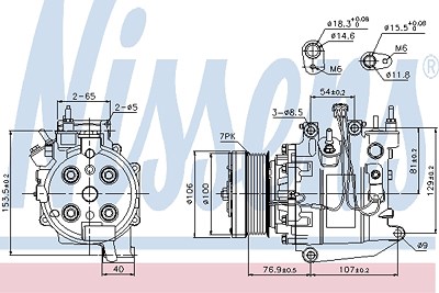 Nissens Kompressor, Klimaanlage [Hersteller-Nr. 89247] für Honda von NISSENS