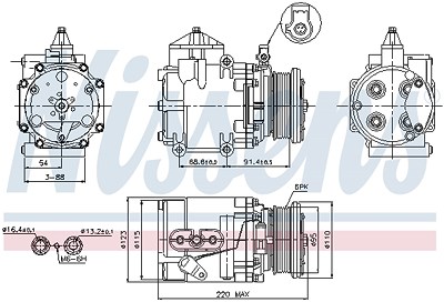 Nissens Kompressor, Klimaanlage [Hersteller-Nr. 89248] für Ford von NISSENS
