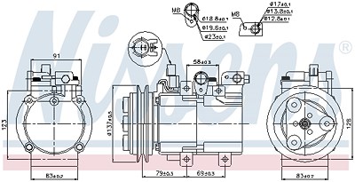 Nissens Kompressor, Klimaanlage [Hersteller-Nr. 89282] für Hyundai von NISSENS