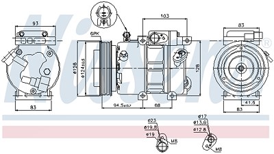 Nissens Kompressor, Klimaanlage [Hersteller-Nr. 89285] für Hyundai, Kia von NISSENS