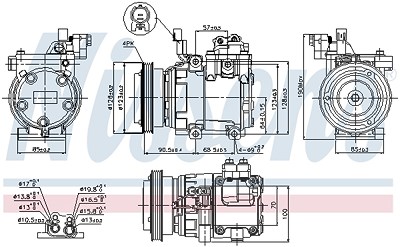Nissens Kompressor, Klimaanlage [Hersteller-Nr. 89286] für Hyundai, Kia von NISSENS